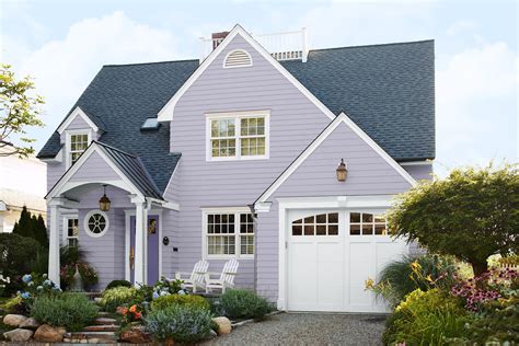 purple gray exterior house color